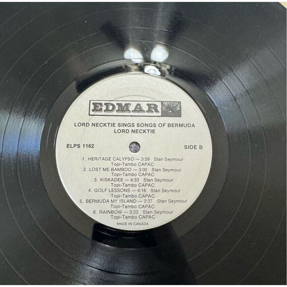 LP Lord Necktie Sings Songs of Bermuda (Edmar ELPS 1162) Canada - Signed - Picture 9 of 9